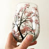 Four Seasons Tree Wine Glasses - Hand Painted Art