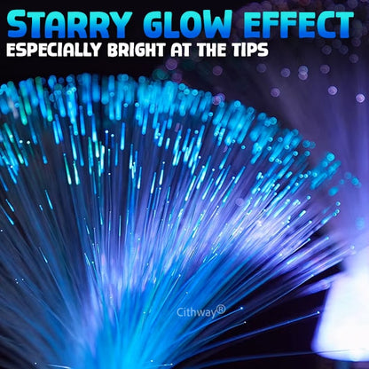 Fiber Optics Color-Changing Fountain Night Lamp