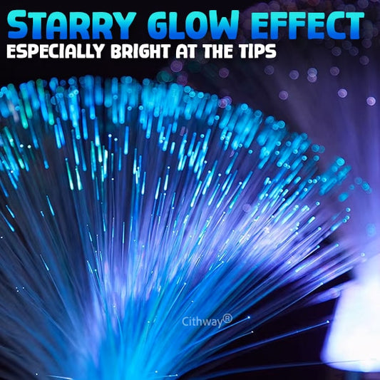 Fiber Optics Color-Changing Fountain Night Lamp