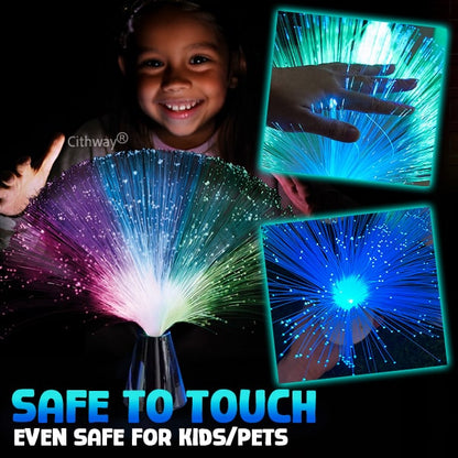 Fiber Optics Color-Changing Fountain Night Lamp