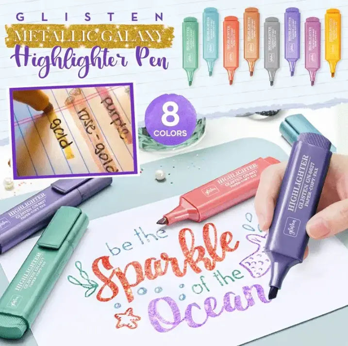 GLISTEN Metallic Galaxy Highlighter Pen