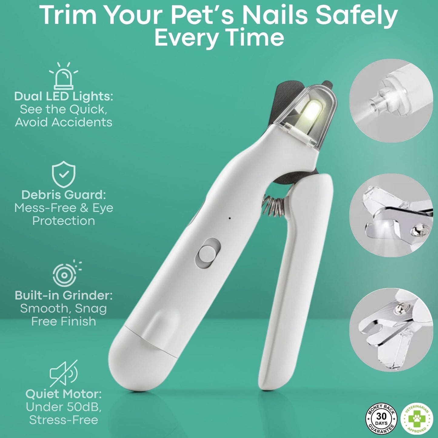 2-in-1 Pets nail grinder and clipper