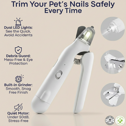 2-in-1 Rechargable Pet Nail Clipper & Grinder