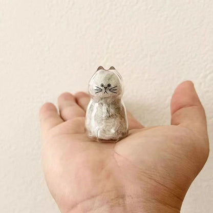 Cat and Dog Hair Keepsake Capsule Pendant Keychain