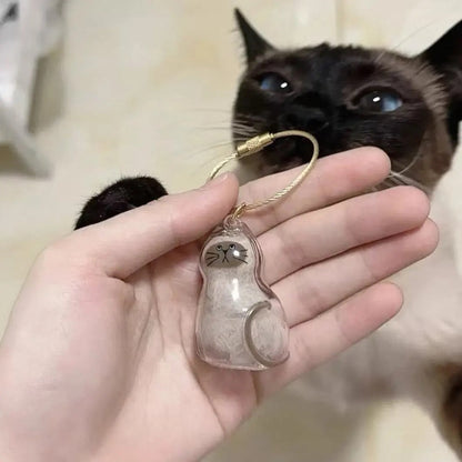 Cat and Dog Hair Keepsake Capsule Pendant Keychain