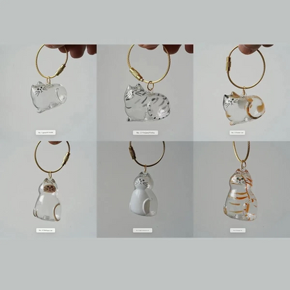 Cat and Dog Hair Keepsake Capsule Pendant Keychain