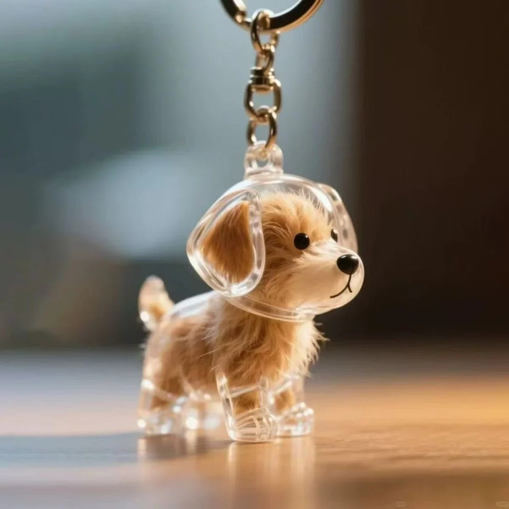 Cat and Dog Hair Keepsake Capsule Pendant Keychain