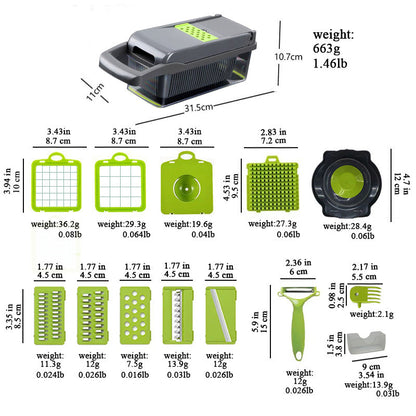Multifunction Vegetable Chopper — 16 Tools in 1