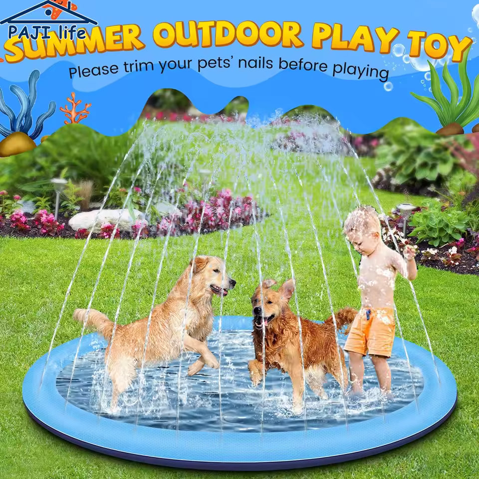 Non-Slip Splash Pad for Kids and Dog