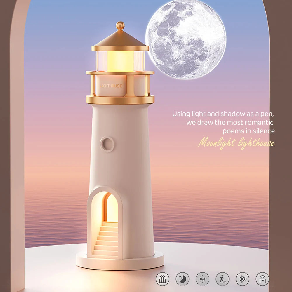 Lighthouse Moon Projection Night Light