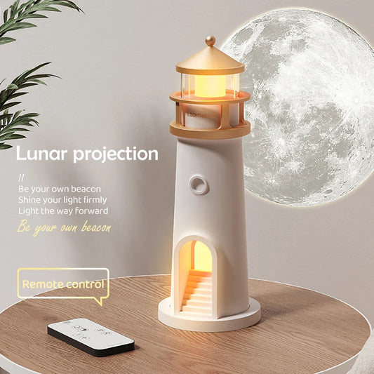 Lighthouse Moon Projection Night Light