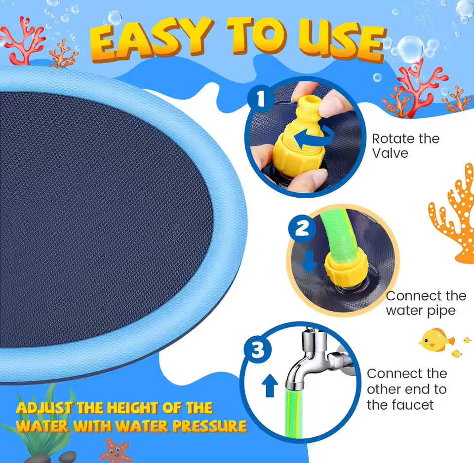 Non-Slip Splash Pad for Kids and Dog