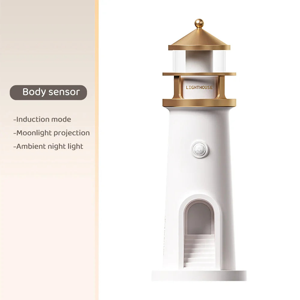 Lighthouse Moon Projection Night Light