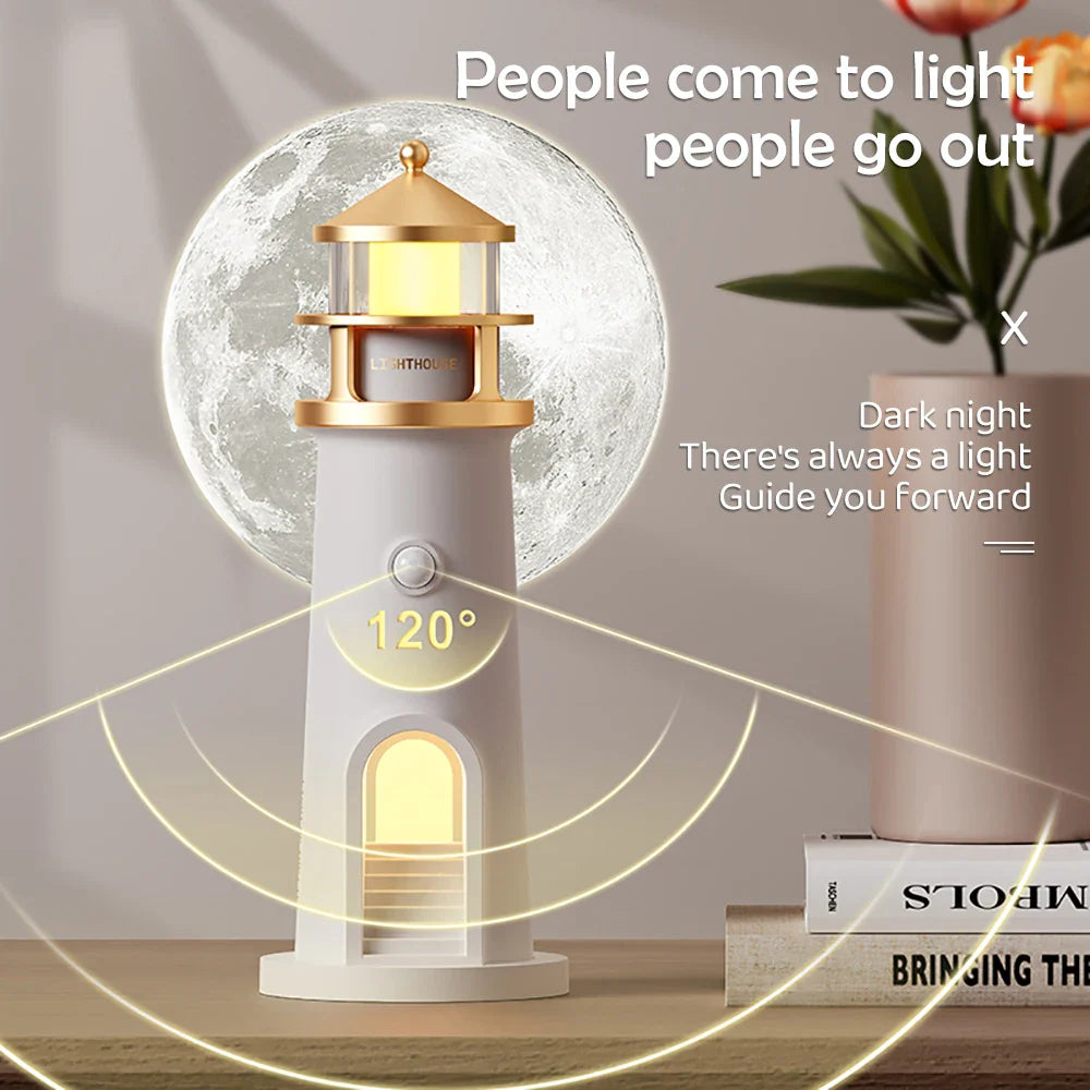 Lighthouse Moon Projection Night Light