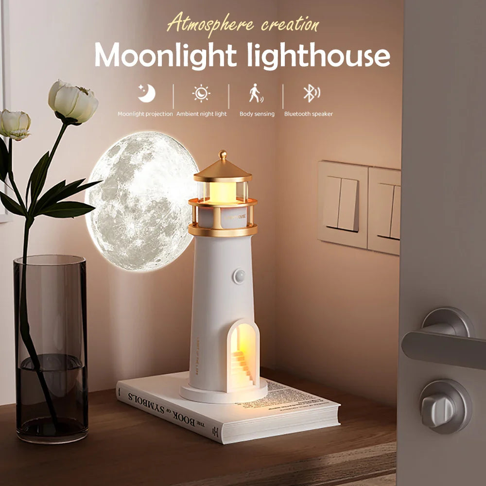 Lighthouse Moon Projection Night Light