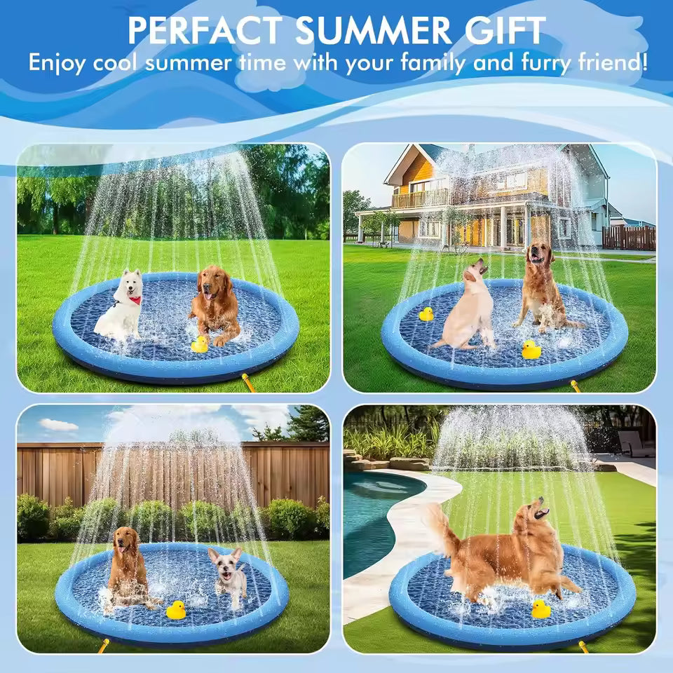 Non-Slip Splash Pad for Kids and Dog