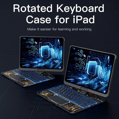 Transparent 360° iPad Keyboard Case