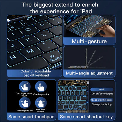 Transparent 360° iPad Keyboard Case