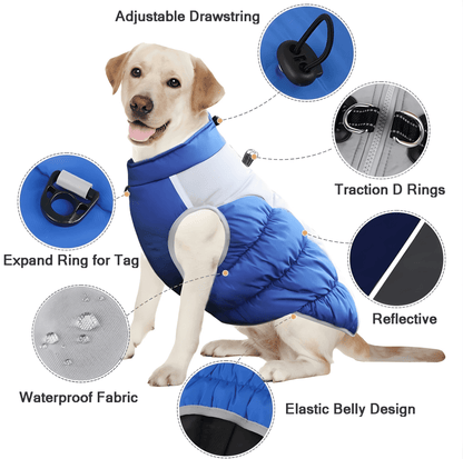 Winter Dog Coat – Insulated w/ Built-In Harness