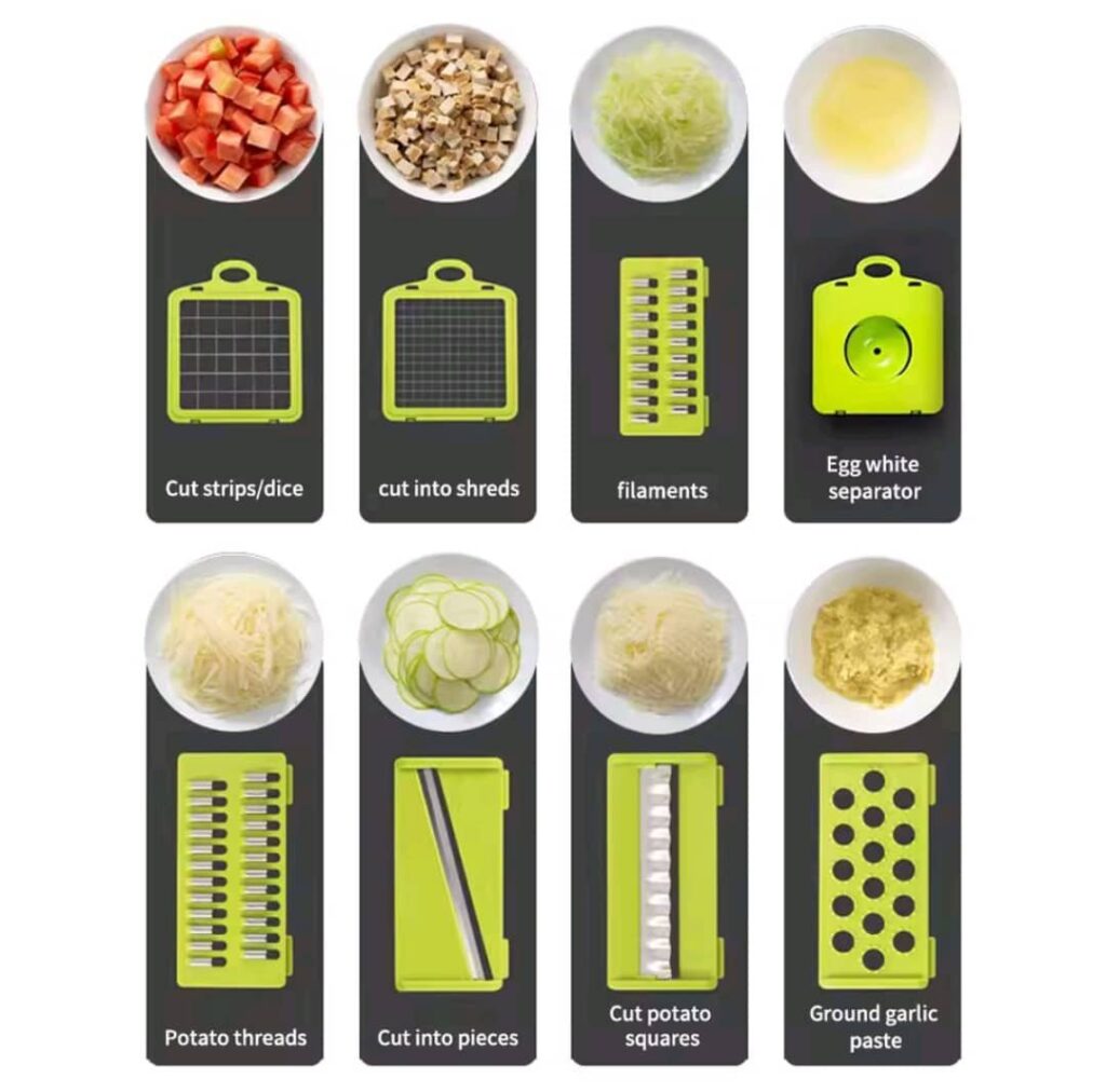 Multifunction Vegetable Chopper — 16 Tools in 1