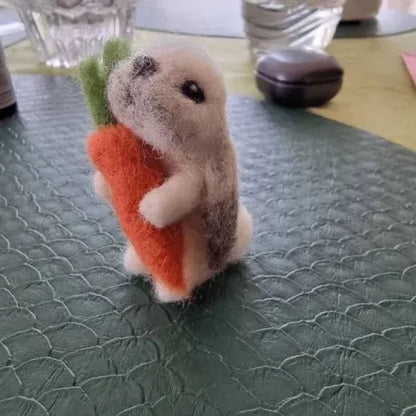 🐰🥕Felted Lop Eared Bunny With Carrot