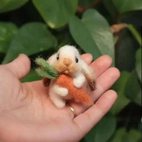 🐰🥕Felted Lop Eared Bunny With Carrot