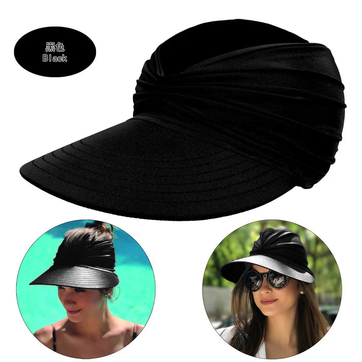Summer Sun Visor Ponytail Hat