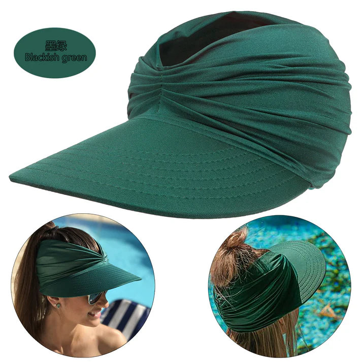 Summer Sun Visor Ponytail Hat