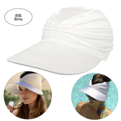 Summer Sun Visor Ponytail Hat