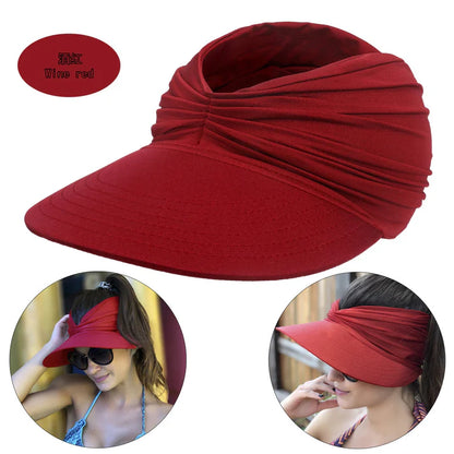 Summer Sun Visor Ponytail Hat