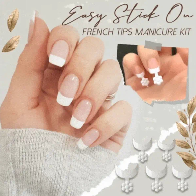 Easy Stick On French Tips Manicure Kit