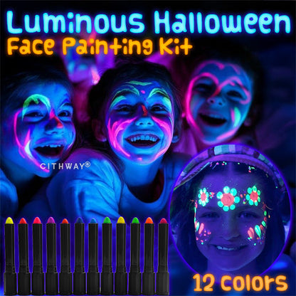 Luminous Halloween Face Painting Kit