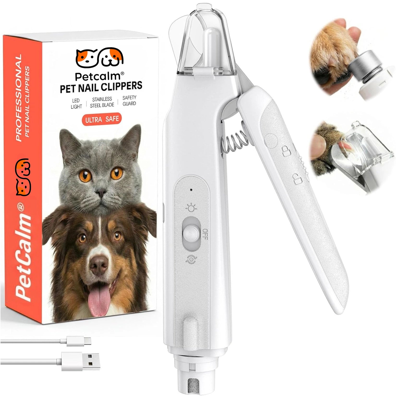 2-in-1 Pets nail grinder and clipper