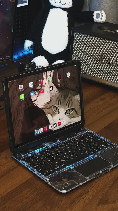 Transparent 360° iPad Keyboard Case