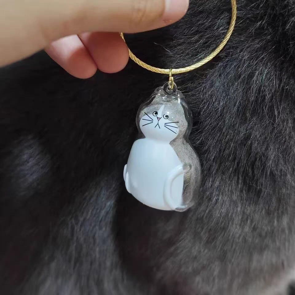 Cat and Dog Hair Keepsake Capsule Pendant Keychain