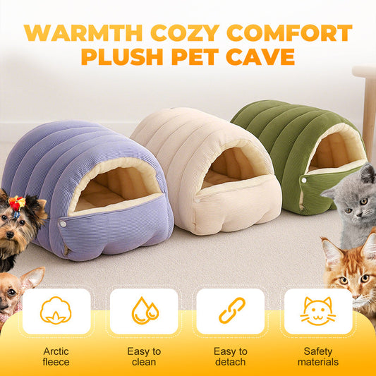 PetCalm™ – Plush Pet Cave Bed