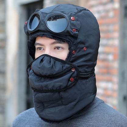 🔥Unisex Winter Thermal Hat with Glasses
