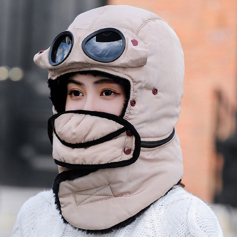 🔥Unisex Winter Thermal Hat with Glasses