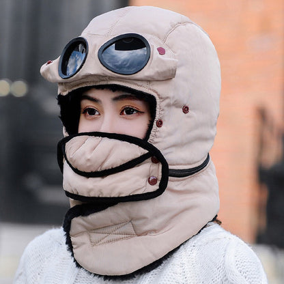 🔥Unisex Winter Thermal Hat with Glasses