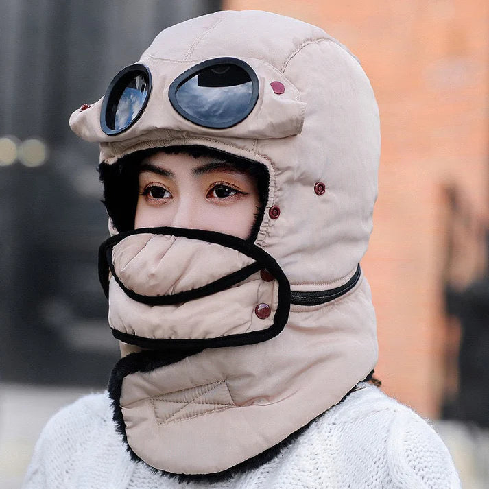 🔥Unisex Winter Thermal Hat with Glasses