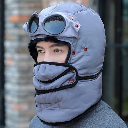 🔥Unisex Winter Thermal Hat with Glasses