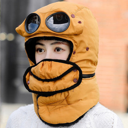 🔥Unisex Winter Thermal Hat with Glasses