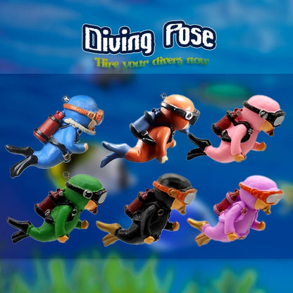 Aquarium Tank Floating Decor Little Diver