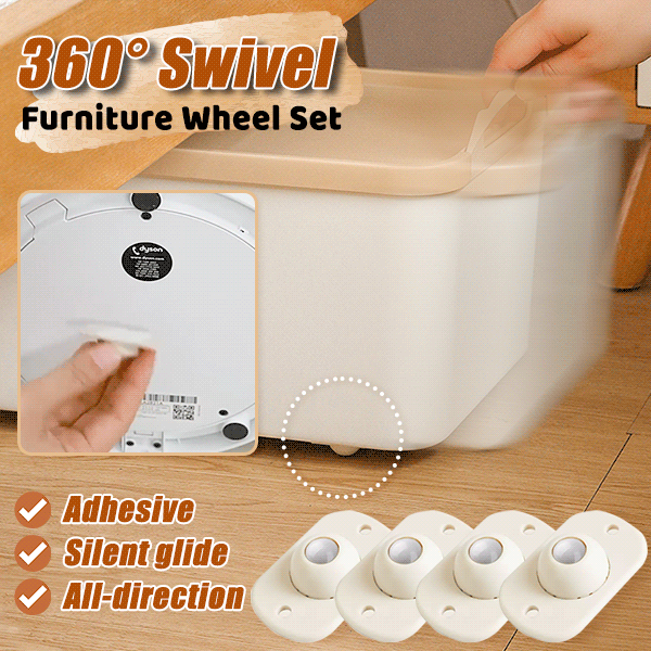 360° Swivel Furniture Caster Wheel Set