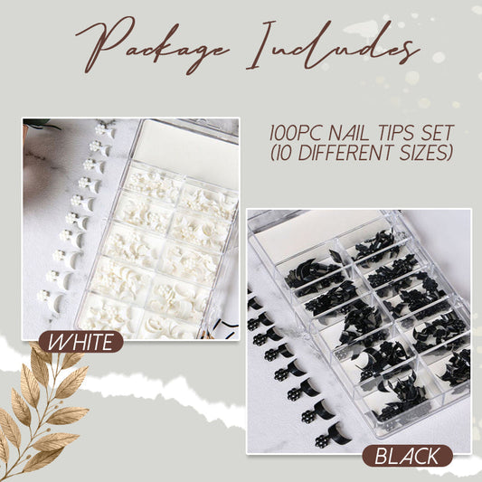 Easy Stick On French Tips Manicure Kit